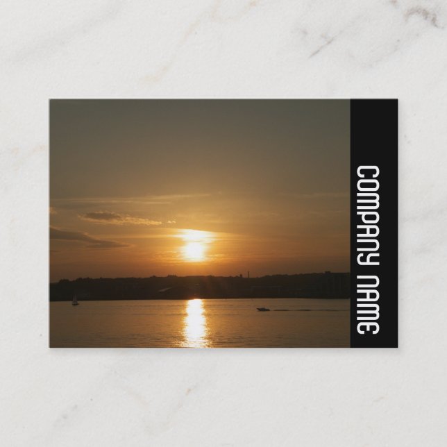 Sidoband - Solnedgång över Cardiff Bay Visitkort (Framsida)