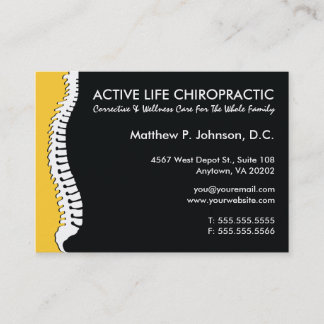 Sidogul) Oversized kiropraktor för rygg ( Visitkort