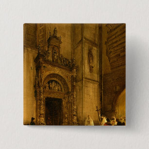 Sidoportal av den Como domkyrkan, 1850 Knapp