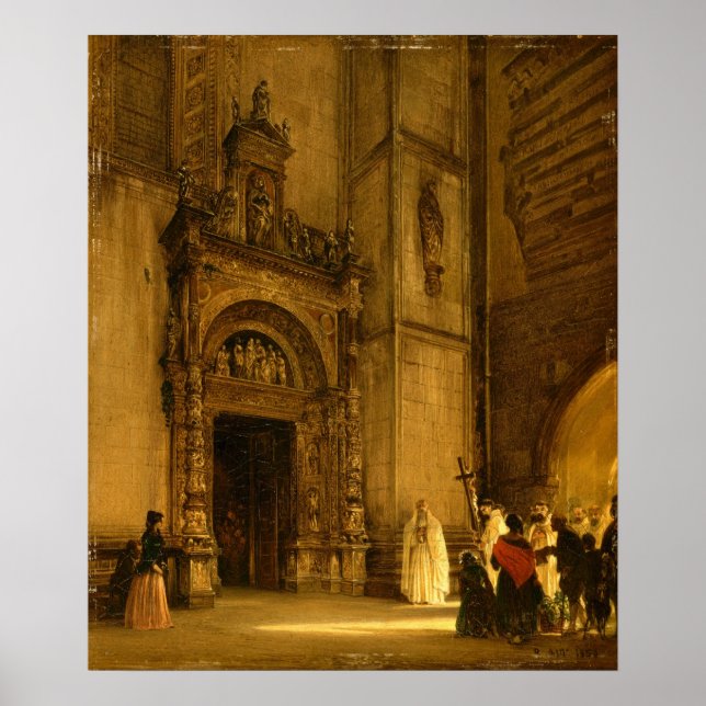 Sidoportalen för Como Cathedral, 1850 Poster (Framsidan)
