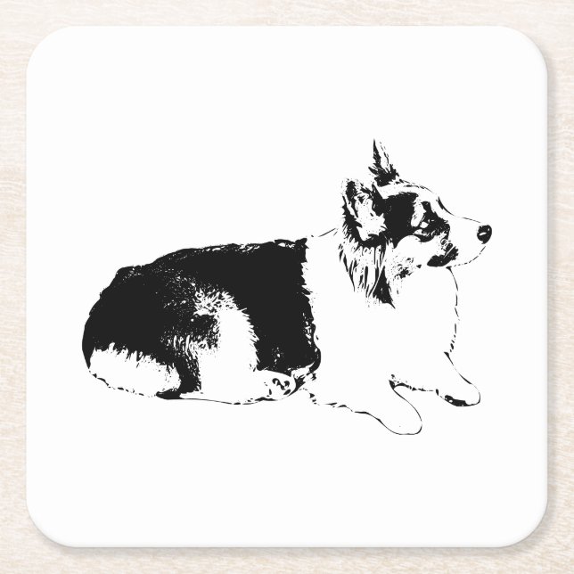 Sidoprofilspaus Underlägg Papper Kvadrat (Framsidan)