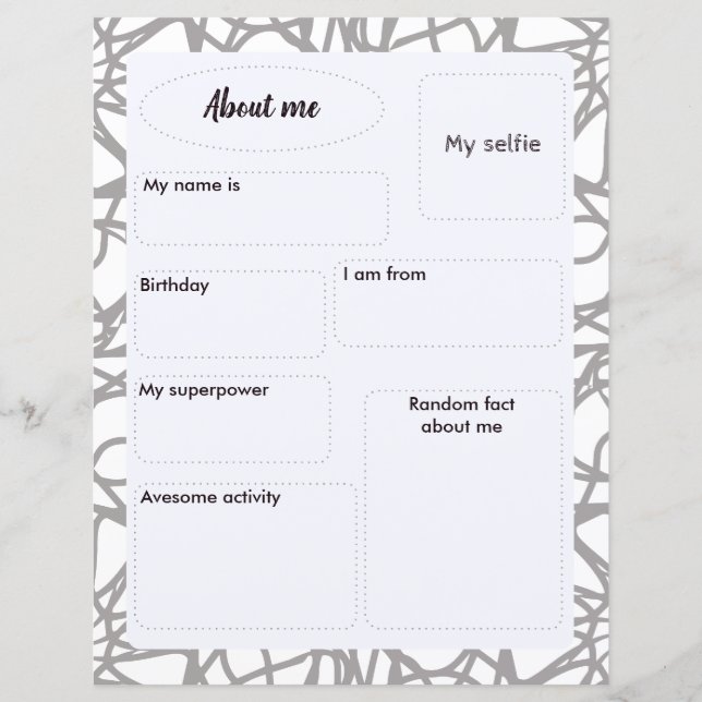 Sidor för Diary, Fanbook, Bullet Journal, Scrapboo (Framsida)