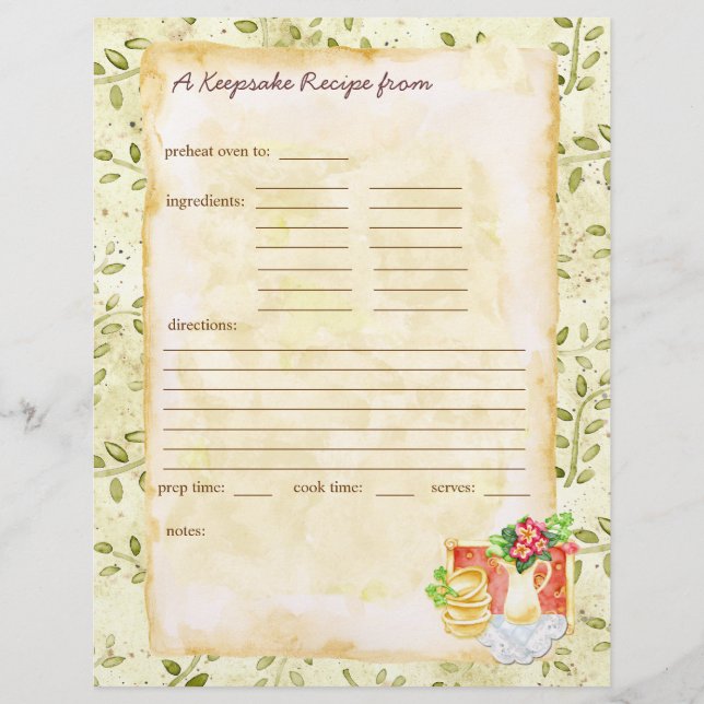 Sidor för Mina nyckelnoder för recept (Framsida)