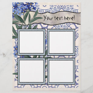 Sidor för scrapbook-layout - Fyra ramar