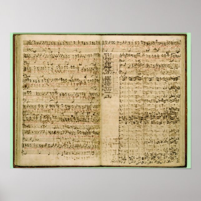 Sidor från kärnan i "The Art of the Fugue" Poster (Framsidan)