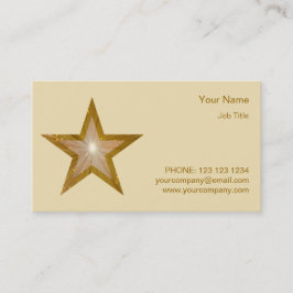 Sidostjärna i Guld Star-mallen Visitkort