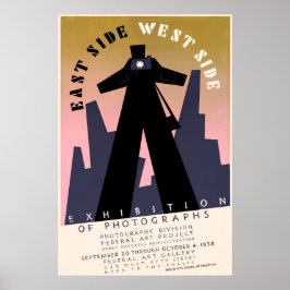 Sidoutställning på öster, Väster av fotografier WP Poster