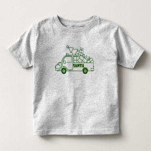 Sidovy över jultomten i lastbil t shirt
