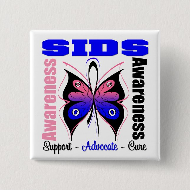 SIDS Awareness Butterfly Knapp (Framsida)