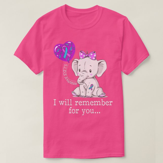 SIDS Awareness Elephant T Shirt (Design framsida)