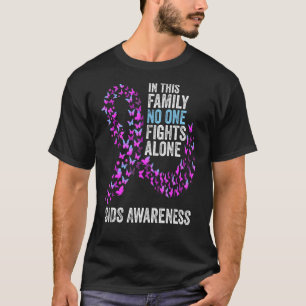 SIDS Awareness Monde Butterflies Rosa and Blue Rib T Shirt