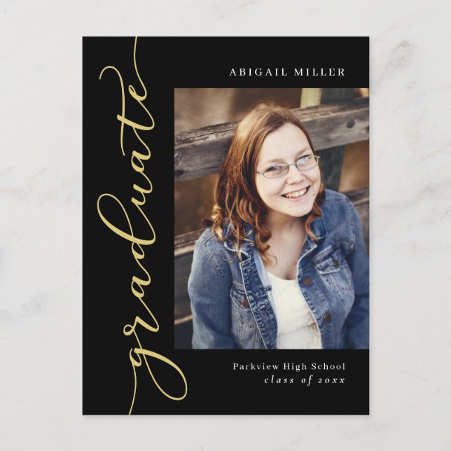 Sidskrivning redigerbart vykort för Färg Studenten (Framsida)