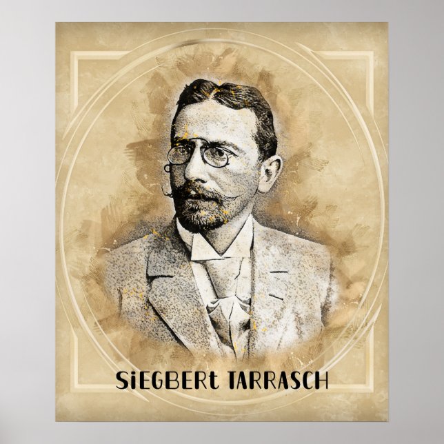 Siegbert Tarrasch, Chess Player Poster (Framsidan)