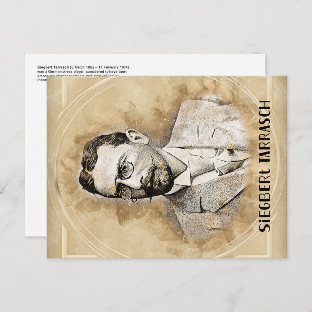 Siegbert Tarrasch Chess Player Vykort (Fram/baksida)