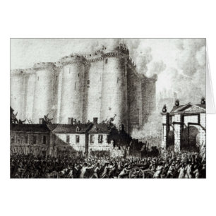 Siege av bastillen, 14th Juli 1789 Hälsningskort