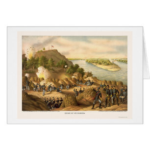 Siege av Vicksburg av Kurz och Allison 1863 Hälsningskort