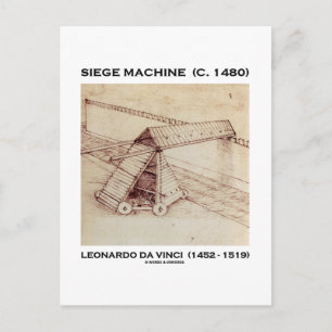 Siege Maskin (C. 1480) Leonardo da Vinci Vykort