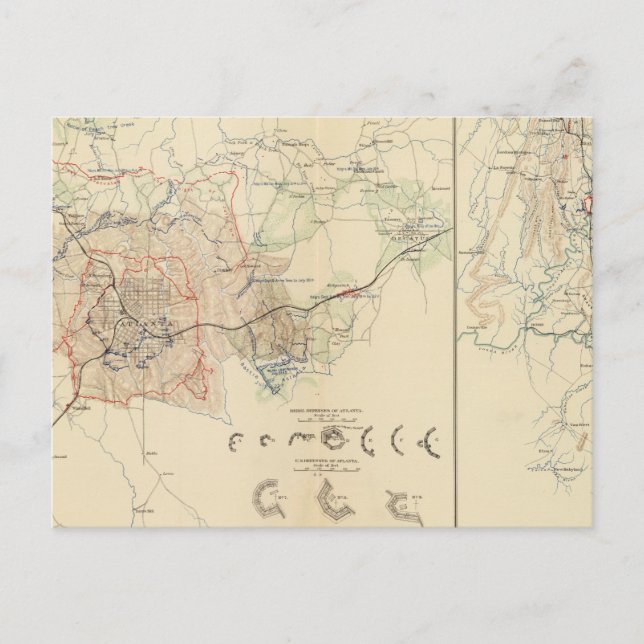 Siege of Atlanta Vykort (Framsida)