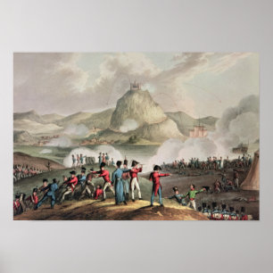 Siege of San Sebastian, graverad av Thomas Poster