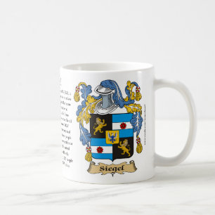 Siegel, ursprung, den menande och vapensköldmugge kaffemugg