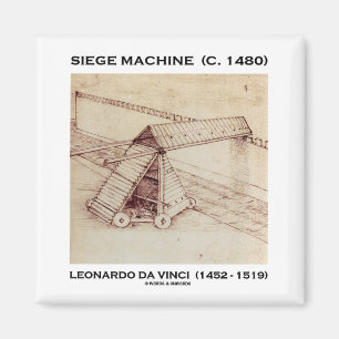 Siegemaskin (C. 1480) Leonardo Da Vinci Magnet