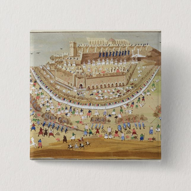 Siegen av Athens i 1827, från det bildmässiga högt Knapp (Framsida)