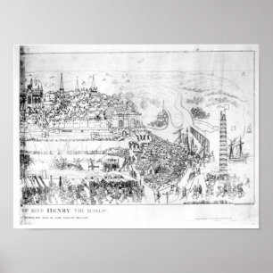 Siegen av Boulogne av kungen Henry VIII Poster