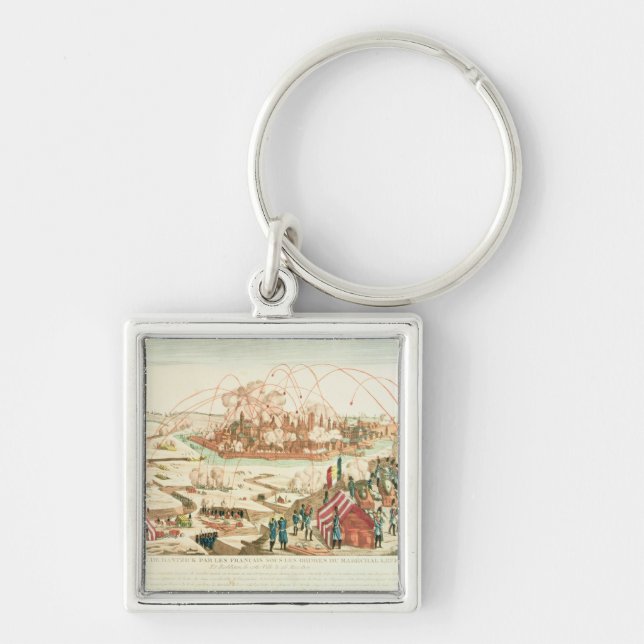 Siegen av Danzig Fyrkantig Silverfärgad Nyckelring (Framsidan)