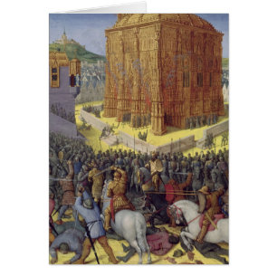 Siegen av Jerusalem vid Nebuchadnezzar Hälsningskort