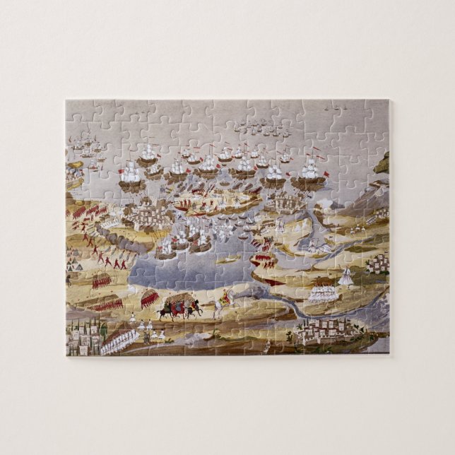 Siegen och den sjö- striden, pläterar 13 från pussel (Horisontell)