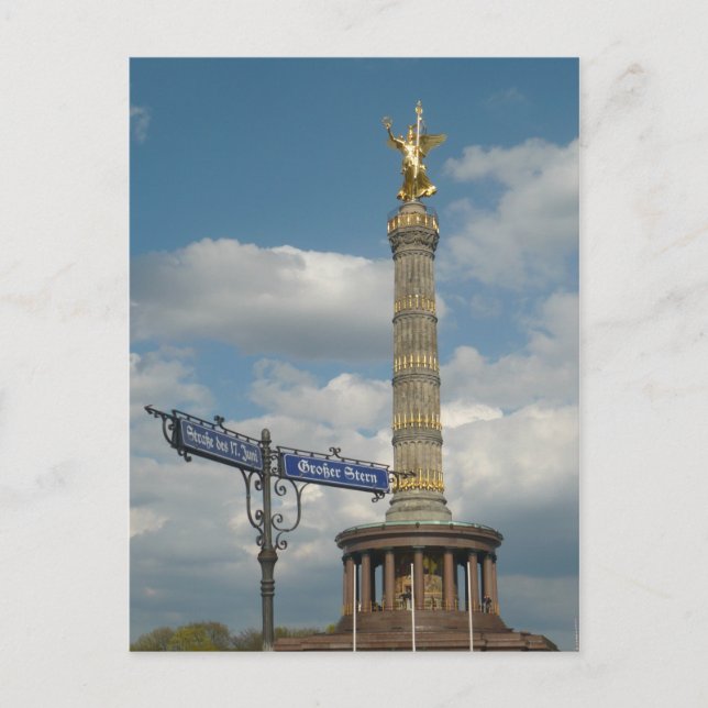 Siegessäule segerkolonn, Berlin, Germany. Vykort (Framsida)