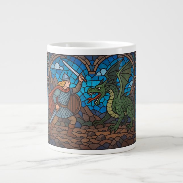 Siegfried dödar draken jumbo mugg (Framsidan)