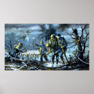 Siegfried fodrar på Campholz skogen Poster