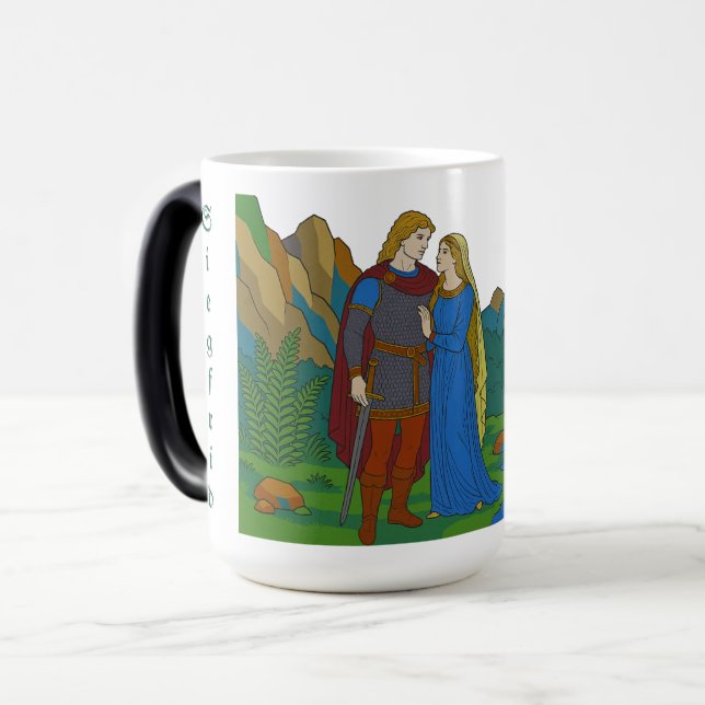Siegfried och Kriemhilds sång om Nibelungen Magisk Mugg (Framsida vänster)