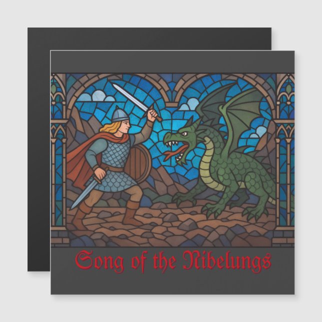 Siegfried som kämpar mot Dragon (Fram/baksida)