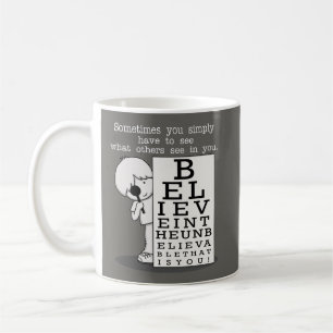 Sieing is Beliving-Öga Chart Kaffemugg