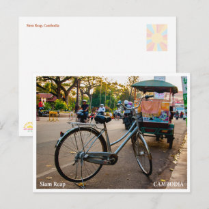 Siem Reap Cykelgata – Reseskickkort Helg Vykort