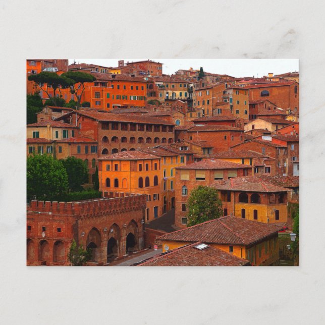 Siena Cityscape Tuscany Italien Vykort (Framsida)
