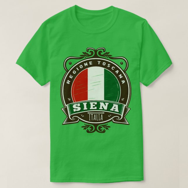 Siena Italia Retro Stil Design T Shirt (Design framsida)