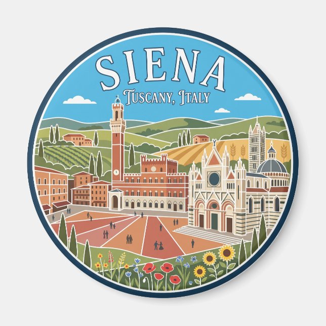 Siena Italien Magnet (Framsidan)