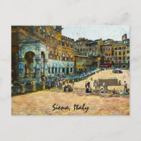 Siena Italien Stad Oljemålning
