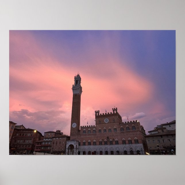 Siena Italien Sunset Poster (Framsidan)