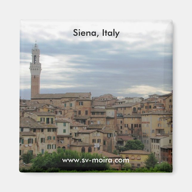 Siena, Italien, torn i stadshuset på lämnat Magnet (Framsidan)