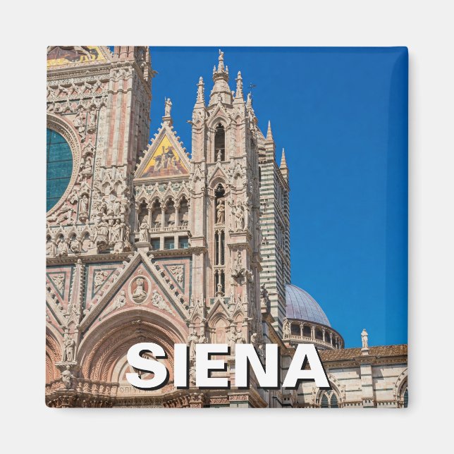 Siena Italien Travel Duomo Cathedral Magnet (Framsidan)
