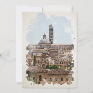 Siena Italien Watercolor Art