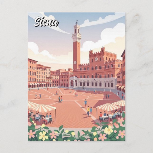 Siena Italy Travel Vykort (Framsida)
