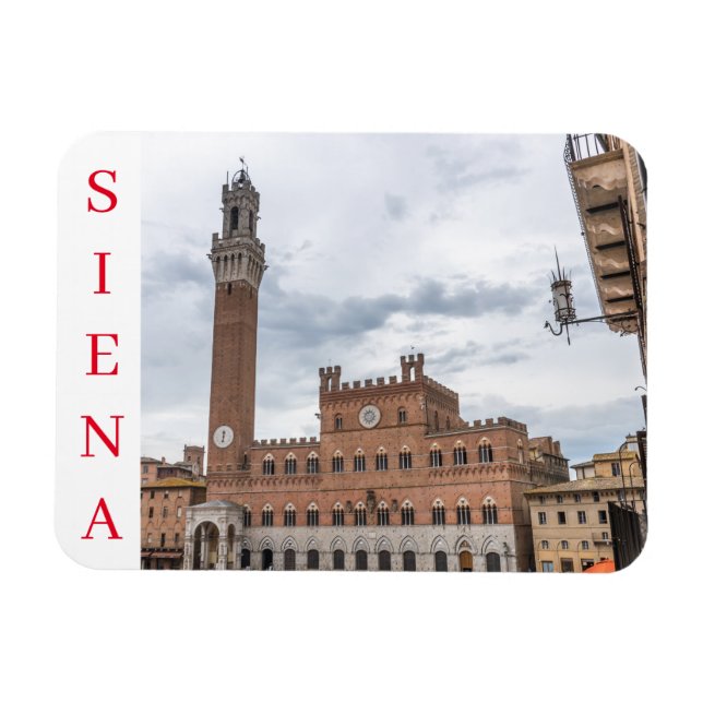 Siena Palazzo Pubblico view-kylmagnet Magnet (Horisontell)