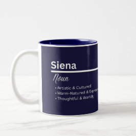 Siena Personalized Name Coffee Mug Två-Tonad Mugg