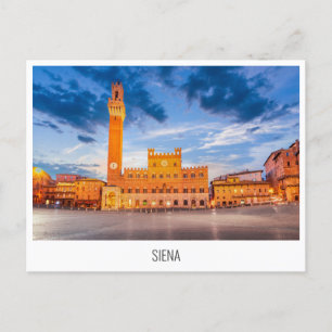 Siena, Toskana, vykort för Italien