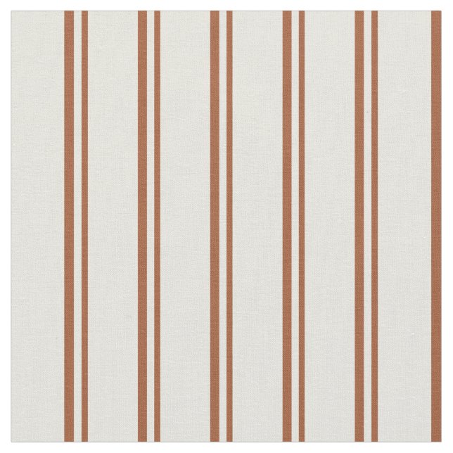 Sienna & Beige Färgad Mönster Tyg (Närbild)